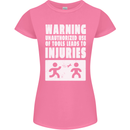 Warning Tools Builder Plumber Electrician Womens Petite Cut T-Shirt Azalea
