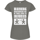Warning Tools Builder Plumber Electrician Womens Petite Cut T-Shirt Charcoal