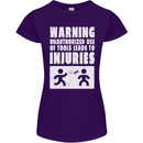 Warning Tools Builder Plumber Electrician Womens Petite Cut T-Shirt Purple