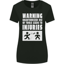 Warning Tools Builder Plumber Electrician Womens Wider Cut T-Shirt Black