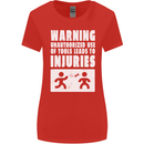 Warning Tools Builder Plumber Electrician Womens Wider Cut T-Shirt Red