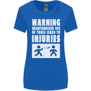 Warning Tools Builder Plumber Electrician Womens Wider Cut T-Shirt Royal Blue