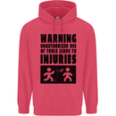 Warning Tools DIY Tradesman Carpenter Childrens Kids Hoodie Heliconia