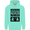 Warning Tools DIY Tradesman Carpenter Childrens Kids Hoodie Peppermint