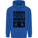 Warning Tools DIY Tradesman Carpenter Childrens Kids Hoodie Royal Blue