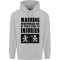 Warning Tools DIY Tradesman Carpenter Childrens Kids Hoodie Sports Grey