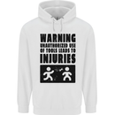 Warning Tools DIY Tradesman Carpenter Childrens Kids Hoodie White