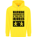 Warning Tools DIY Tradesman Carpenter Childrens Kids Hoodie Yellow
