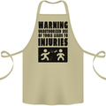 Warning Tools DIY Tradesman Carpenter Cotton Apron 100% Organic Khaki