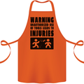 Warning Tools DIY Tradesman Carpenter Cotton Apron 100% Organic Orange