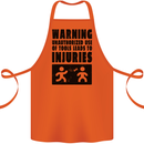 Warning Tools DIY Tradesman Carpenter Cotton Apron 100% Organic Orange