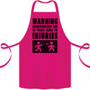Warning Tools DIY Tradesman Carpenter Cotton Apron 100% Organic Pink