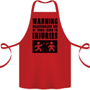 Warning Tools DIY Tradesman Carpenter Cotton Apron 100% Organic Red