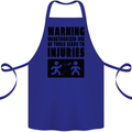 Warning Tools DIY Tradesman Carpenter Cotton Apron 100% Organic Royal Blue