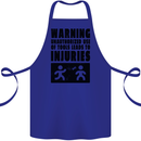 Warning Tools DIY Tradesman Carpenter Cotton Apron 100% Organic Royal Blue