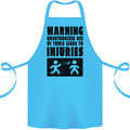 Warning Tools DIY Tradesman Carpenter Cotton Apron 100% Organic Turquoise