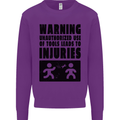 Warning Tools DIY Tradesman Carpenter Kids Sweatshirt Jumper Purple