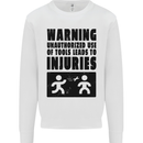 Warning Tools DIY Tradesman Carpenter Kids Sweatshirt Jumper White