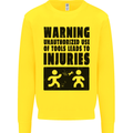 Warning Tools DIY Tradesman Carpenter Kids Sweatshirt Jumper Yellow