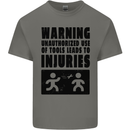 Warning Tools DIY Tradesman Carpenter Kids T-Shirt Childrens Charcoal