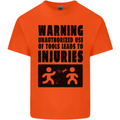 Warning Tools DIY Tradesman Carpenter Kids T-Shirt Childrens Orange