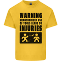 Warning Tools DIY Tradesman Carpenter Kids T-Shirt Childrens Yellow