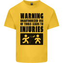 Warning Tools DIY Tradesman Carpenter Kids T-Shirt Childrens Yellow