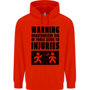Warning Tools DIY Tradesman Carpenter Mens 80% Cotton Hoodie Bright Red