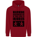 Warning Tools DIY Tradesman Carpenter Mens 80% Cotton Hoodie Red