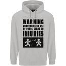 Warning Tools DIY Tradesman Carpenter Mens 80% Cotton Hoodie Sports Grey