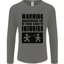Warning Tools DIY Tradesman Carpenter Mens Long Sleeve T-Shirt Charcoal