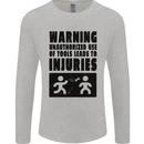 Warning Tools DIY Tradesman Carpenter Mens Long Sleeve T-Shirt Sports Grey
