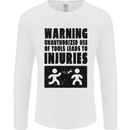 Warning Tools DIY Tradesman Carpenter Mens Long Sleeve T-Shirt White