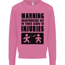 Warning Tools DIY Tradesman Carpenter Mens Sweatshirt Jumper Azalea