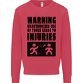 Warning Tools DIY Tradesman Carpenter Mens Sweatshirt Jumper Heliconia