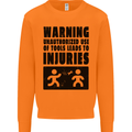 Warning Tools DIY Tradesman Carpenter Mens Sweatshirt Jumper Orange