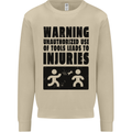 Warning Tools DIY Tradesman Carpenter Mens Sweatshirt Jumper Sand