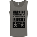 Warning Tools DIY Tradesman Carpenter Mens Vest Tank Top Charcoal