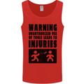 Warning Tools DIY Tradesman Carpenter Mens Vest Tank Top Red