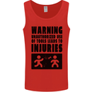 Warning Tools DIY Tradesman Carpenter Mens Vest Tank Top Red