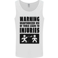 Warning Tools DIY Tradesman Carpenter Mens Vest Tank Top White