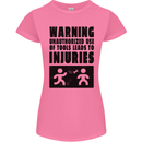 Warning Tools DIY Tradesman Carpenter Womens Petite Cut T-Shirt Azalea