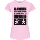 Warning Tools DIY Tradesman Carpenter Womens Petite Cut T-Shirt Light Pink