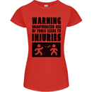 Warning Tools DIY Tradesman Carpenter Womens Petite Cut T-Shirt Red