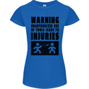 Warning Tools DIY Tradesman Carpenter Womens Petite Cut T-Shirt Royal Blue