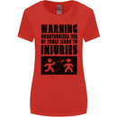 Warning Tools DIY Tradesman Carpenter Womens Wider Cut T-Shirt Red
