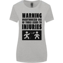 Warning Tools DIY Tradesman Carpenter Womens Wider Cut T-Shirt Sports Grey