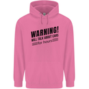 Warning Will Talk About Cars Childrens Kids Hoodie Azalea
