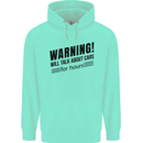 Warning Will Talk About Cars Childrens Kids Hoodie Peppermint