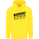 Warning Will Talk About Cars Childrens Kids Hoodie Yellow